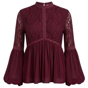 Lace Bell Sleeve Dark Gothic Romantic Ethereal Fairy Witchy WhimsiGoth Top S